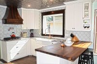 Custom Kitchen Cabinets Copper Wood Countertop
