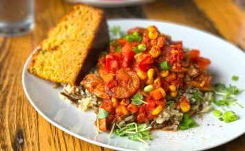 Little Red Market Café Little Red Market Cafe Mortlach Jumbalaya Corn bread
