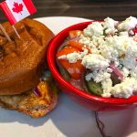 Cajun Chicken Burger Greek Salad Canadian Brewhouse Moose Jaw